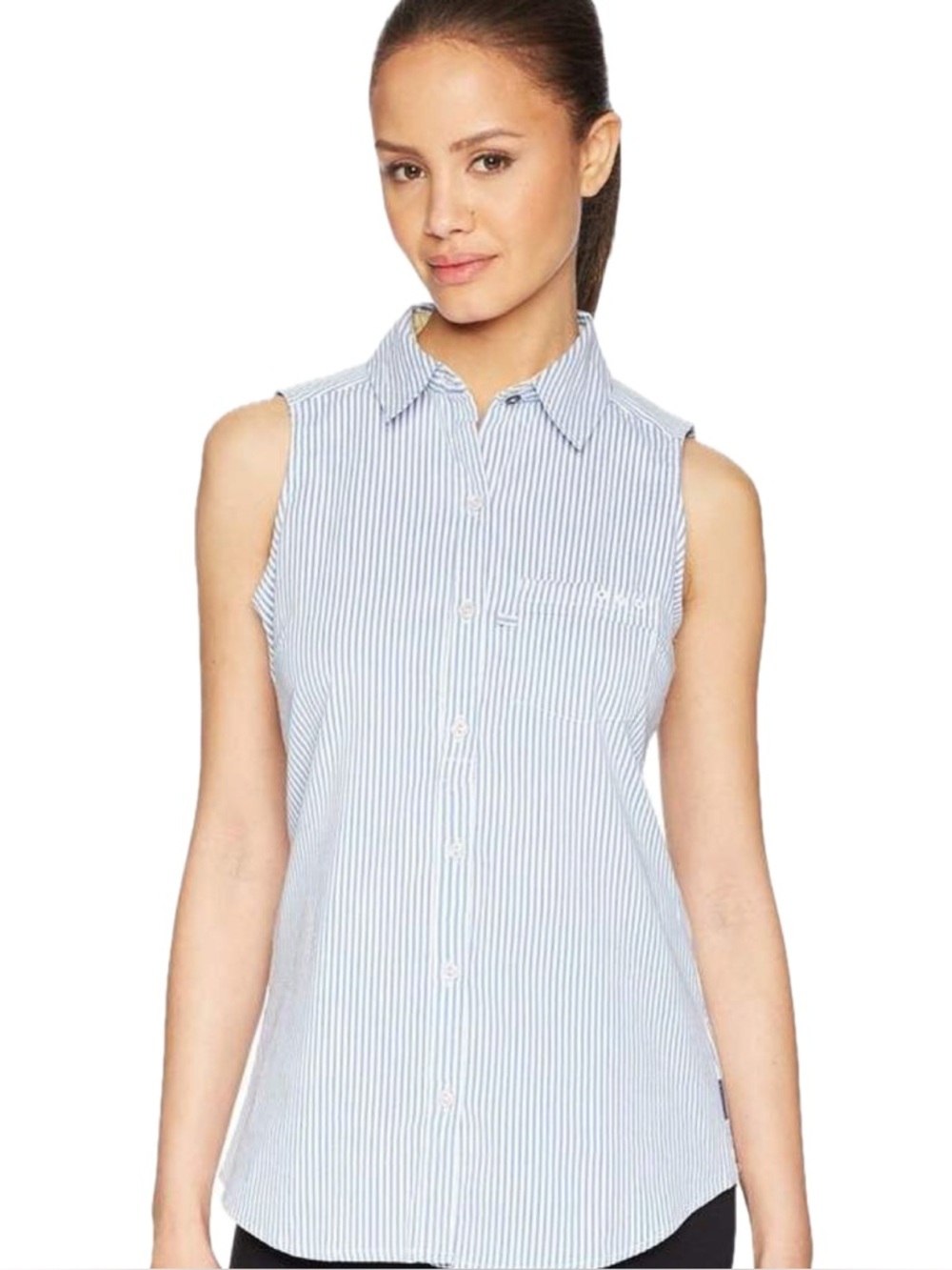 Columbia Super Harborside Woven Sleeveless Shirt Size Small